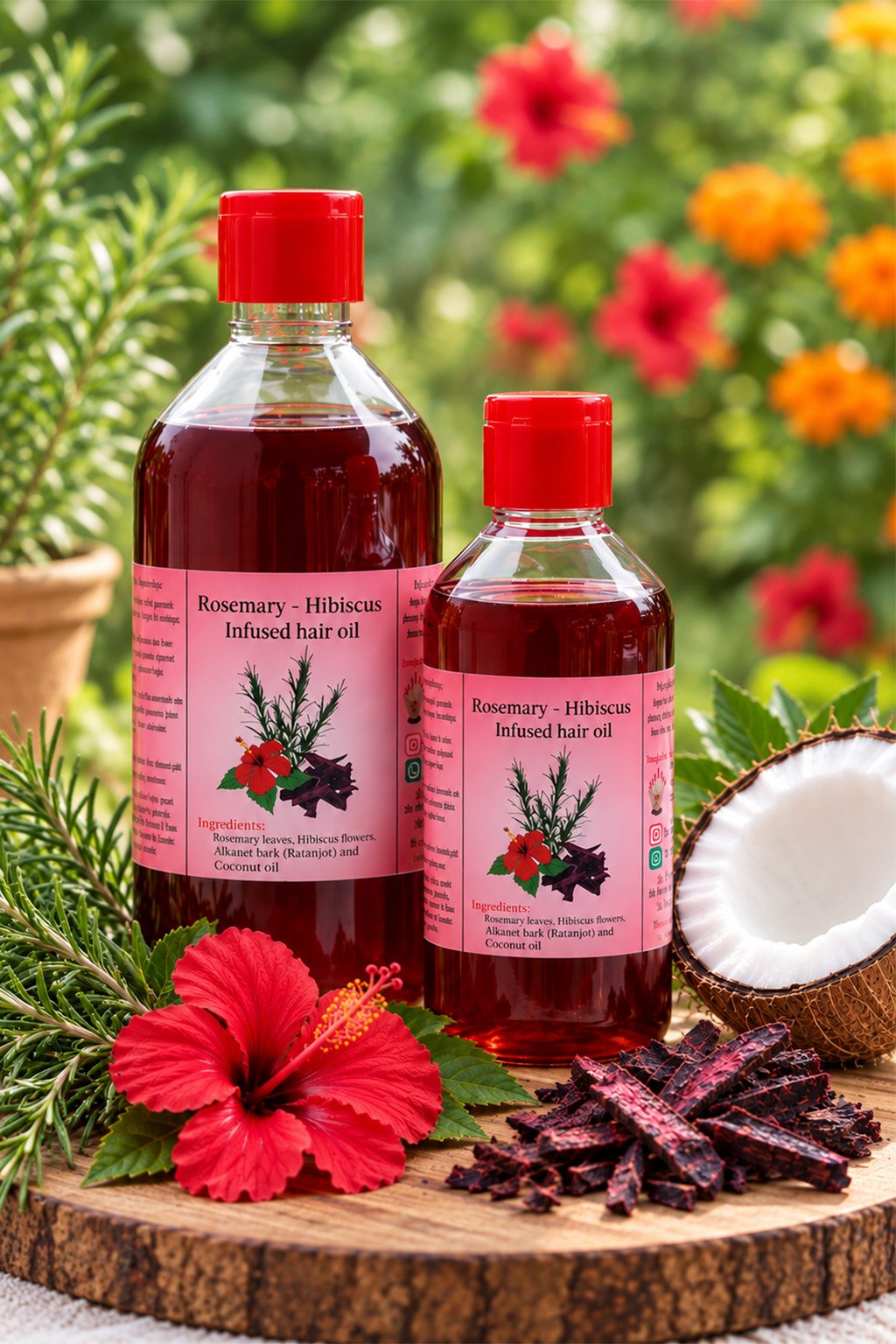 Rosemary – Hibiscus Infused Hair Oil